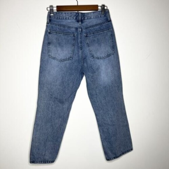 Twelve by Ontwelfth High Rise Boyfriend Jeans Distressed Straight Leg - Picture 3 of 10